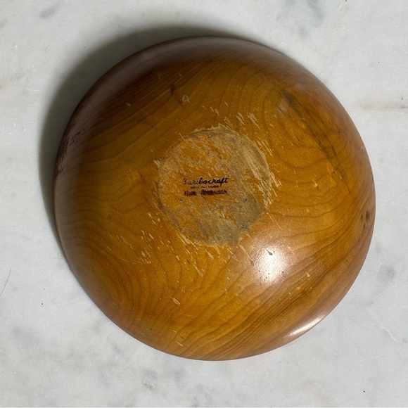 Vintage Canadian Baribocraft wooden bowl with painted Scottie dog “Hello You” - Picture 2 of 5